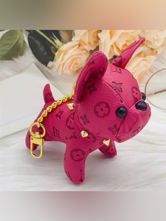 Accessories - Pink French bulldog fashion bag charm